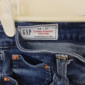 GAP Classic Straight High Rise Jeans - Blue